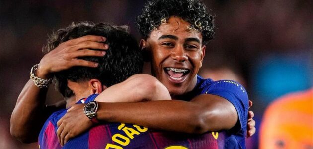 لفتة استثنائية.. لامين يامال يرفع علم فلسطين في احتفالات برشلونة بلقب الدوري الإسباني